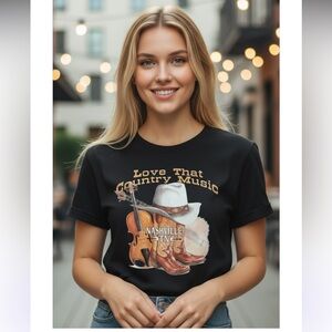 Delta black cowgirl tee! New